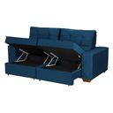 Ver imagem 2 de Sofá Baú Retrátil e Reclinável 3 Lugares 190cm Veludo Nobre La Plata Yescasa