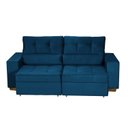 Ver imagem 5 de Sofá Baú Retrátil e Reclinável 3 Lugares 190cm Veludo Nobre La Plata Yescasa