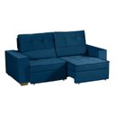 Ver mais imagens de Sofá Baú Retrátil e Reclinável 3 Lugares 190cm Veludo Nobre La Plata Yescasa