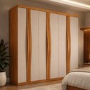 Ver imagem 1 de Guarda-Roupa Casal 100% MDF com 6 Portas e 2 Gavetas 180cm Multimóveis CR35523 Madeirado/Off White