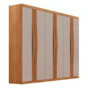 Ver imagem 2 de Guarda-Roupa Casal 100% MDF com 6 Portas e 2 Gavetas 180cm Multimóveis CR35523 Madeirado/Off White