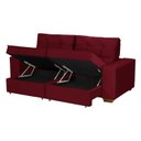 Ver imagem 7 de Sofá Baú Retrátil e Reclinável 3 Lugares 190cm Veludo Nobre Losofá Yescasa