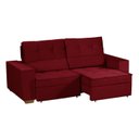 Ver mais imagens de Sofá Baú Retrátil e Reclinável 3 Lugares 190cm Veludo Nobre Losofá Yescasa