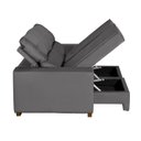 Ver imagem 7 de Sofá Baú Retrátil e Reclinável 3 Lugares 190cm Veludo Nobre La Plata Yescasa