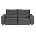 Ver imagem 5 de Sofá Baú Retrátil e Reclinável 3 Lugares 190cm Veludo Nobre La Plata Yescasa