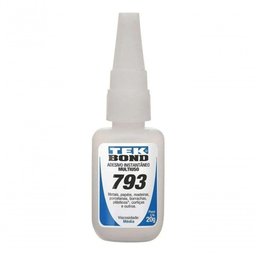 Super Cola e Adesivo Instantânea Tek Bond 793 20g - 1