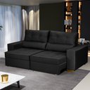 Ver imagem 2 de Sofá Baú Retrátil e Reclinável 3 Lugares 190cm Veludo Nobre La Plata Yescasa