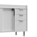 Ver imagem 3 de Balcão de Cozinha 114cm 100% MDF 2 Portas Correr 3 Gavetas:Branco