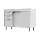Ver imagem 6 de Balcão de Cozinha 114cm 100% MDF 2 Portas Correr 3 Gavetas:Branco