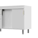 Ver imagem 4 de Balcão de Cozinha 114cm 100% MDF 2 Portas Correr 3 Gavetas:Branco