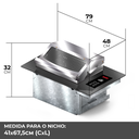 Ver imagem 5 de Churrasqueira Cooktop Elétrica Digital de Embutir 70x48x30cm 220V Saro Inox
