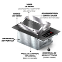 Ver imagem 4 de Churrasqueira Cooktop Elétrica Digital de Embutir 70x48x30cm 220V Saro Inox