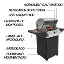 Ver imagem 4 de Churrasqueira à Gás Americana GN Saro Inox