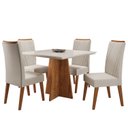 Ver imagem 2 de Conjunto para Sala de Jantar com 4 Cadeiras Santal Yescasa Bege/Mel/Off White