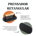 Ver imagem 3 de Prensador Retangular 20×12×8cm Ferro Fundido Alça Madeira Panela Mineira