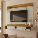 Ver imagem 2 de Painel Rack Bancada Aura MDP 2 Portas Deslizantes Cumaru e Opala - Pallazio