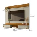 Ver imagem 7 de Painel Rack Bancada Aura MDP 2 Portas Deslizantes Cumaru e Opala - Pallazio