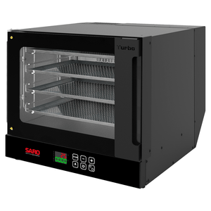 Forno Turbo Digital Elétrico com 4 Esteiras 127V Saro Preto