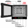 Forno Turbo Digital Elétrico com 4 Esteiras 220V Saro Preto - 8