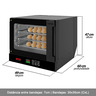 Forno Turbo Digital Elétrico com 4 Esteiras 220V Saro Preto - 6