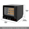 Forno Turbo Elétrico com 4 Esteiras 127V Saro Preto - 6