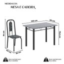 Ver imagem 3 de Conjunto de Mesa com 4 Cadeiras Lívia Preto