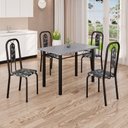 Ver imagem 1 de Conjunto de Mesa com 4 Cadeiras Lívia Preto