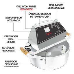 Misturador Elétrico 4 Litros Digital Bivolt 50/60 HZ Saro Inox - 2