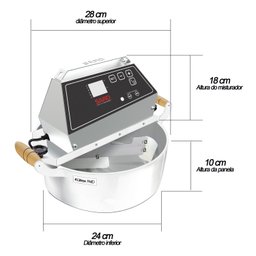 Misturador Elétrico 4 Litros Digital Bivolt 50/60 HZ Saro Inox - 3