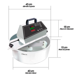 Misturador Elétrico 21 Litros Digital Bivolt 50/60 HZ Saro Inox - 3