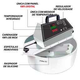 Misturador Elétrico 21 Litros Digital Bivolt 50/60 HZ Saro Inox - 2