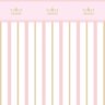 Papel de Meia Parede Quarto Infantil Bebê Rosa e Dourado Com Faixa de Corôas - SSBB-133 SETE SABA - 1