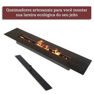 Queimador Forte Lareira Ecológica A Álcool Etanol De Posto 35cm