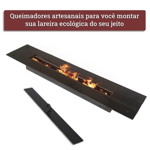 Queimador Forte Lareira Ecológica A Álcool Etanol De Posto 35cm