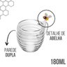 Jogo 8 Xícarasde Chá Vidro Parede Dupla Abelha Lovely Bee 180ml Lyor - 2