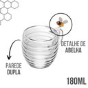 Ver imagem 2 de Jogo 8 Xícarasde Chá Vidro Parede Dupla Abelha Lovely Bee 180ml Lyor