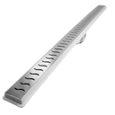 Ver imagem 2 de Ralo Linear Banheiro Seca Box 5x60 Inox Ondas Espelhado Coletor Branco com Sifão