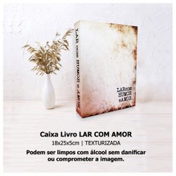 Caixa Livro Porta Objeto Lar com Humor e Amor 18x25x5cm - 4