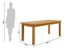 Ver imagem 3 de Mesa com 8 Cadeiras de Madeira 200x88 Mel com Estofado Marrom Nemargi