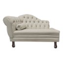 Ver imagem 2 de Recamier Divã Sofá 120cm Recepção Sala Larissa Suede:bege/liso