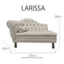 Ver imagem 5 de Recamier Divã Sofá 120cm Recepção Sala Larissa Suede:bege/liso