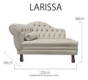 Ver imagem 5 de Recamier Divã Sofá 120cm Recepção Sala Larissa Suede:bege/liso