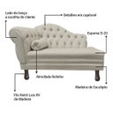 Ver imagem 4 de Recamier Divã Sofá 120cm Recepção Sala Larissa Suede:bege/liso