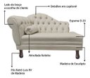 Ver imagem 4 de Recamier Divã Sofá 120cm Recepção Sala Larissa Suede:bege/liso