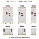 Ver imagem 7 de Berço 3 em 1 para Colchão 130x60cm com Cômoda 1 Porta 4 Gavetas Sol Multimóveis Mp4740 Madeirado