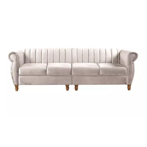 Sofá Windsor Suede/corino:1,8m Cinza