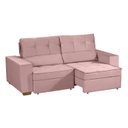 Ver imagem 7 de Sofá Baú Retrátil e Reclinável 3 Lugares 190cm Veludo Nobre La Plata Yescasa