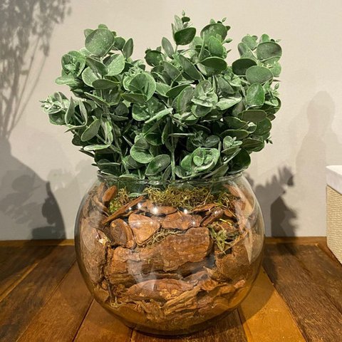 Arranjo Centro Mesa Verdinho Eucalipto Artificial Completo