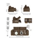 Ver imagem 4 de Sofá Baú Retrátil e Reclinável 3 Lugares 190cm Veludo Nobre La Plata Yescasa