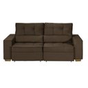 Ver imagem 3 de Sofá Baú Retrátil e Reclinável 3 Lugares 190cm Veludo Nobre La Plata Yescasa